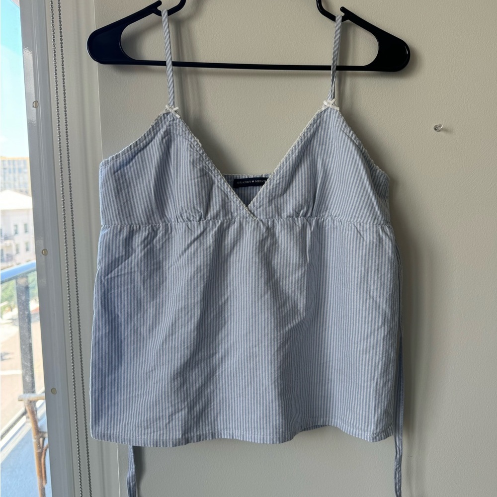 Brandy Melville Blue Striped Women's Top